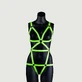 Glow in The Dark Lichaamsbedekkend Harnas - Groen/Zwart - Groot/X-Large