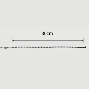 300 x 4 mm Silicone Urethral Sound - Black