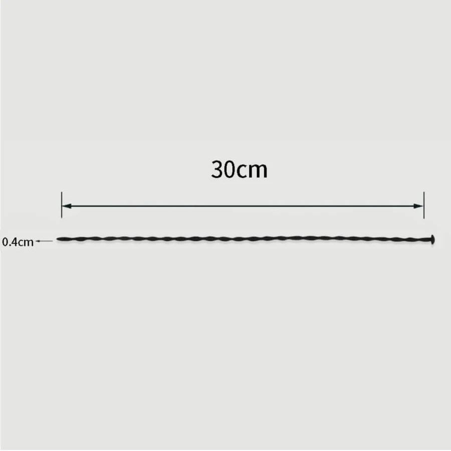 300 x 4 mm Silicone Urethral Sound - Black