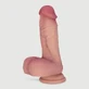 Morgen 18 cm Double Layer Silicone Ultra Realistic Dildo with Balls & Suction Cup - Flesh