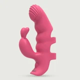 Vinger Me Baby Silicone Vinger Vibrator Met Clitoris Stimulator - Roze