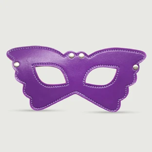 Máscara de ojos de mariposa de cuero - Morado