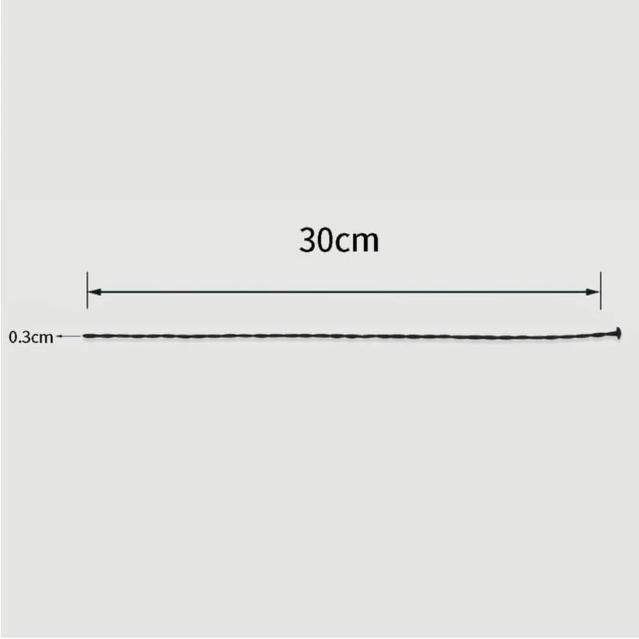300 x 3 mm Silicone Urethral Sound - Black
