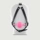 Ball Gag With Jaw Strap - Pink