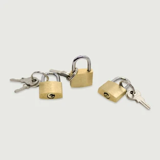 Mini Metal Padlocks With Keys - Silver/Gold
