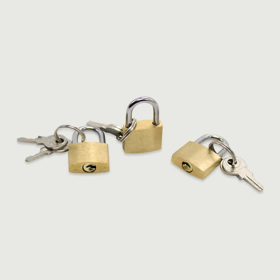 Mini Metal Padlocks With Keys - Silver/Gold