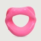Bavaglio in silicone a forma di labbra con foro aperto - Rosa