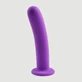 Beginnersdildo Basic Grote Gladde Siliconen Dildo met Zuignap - Paars