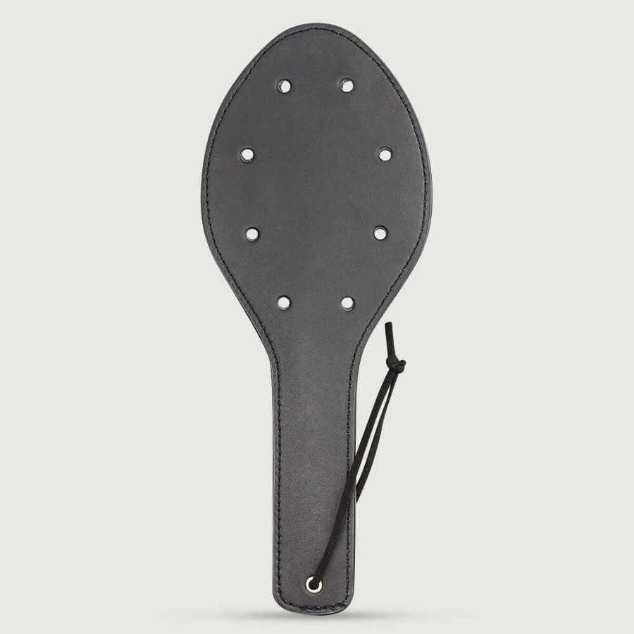 Big Candy Spank Series Paleta en forma de cuchara con agujeros - Negro