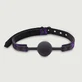 Gag With Silicone Ball & Glitter Strap - Black/Purple