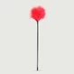 Long Tickler With Soft Feathers & Black Handle - Red