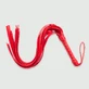 Flogger con colas de cuero y mango brillante - Rojo