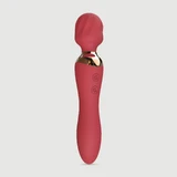 Vibro-Wall Premium Silikon Massage Wand Stimulator & Vibrator 2 in 1 - Rot