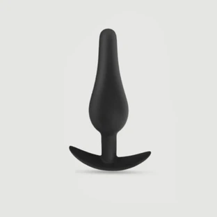 Anal Beginner's Classic Large Silicone Butt Plug - Black