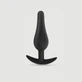 Anal Beginner's Classic Large Silicone Butt Plug - Black