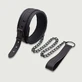 Collar With Inner Padding &amp; Detachable Chain - Black