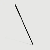 240 x 4 mm Ribbed Silicone Urethral Sound - Black