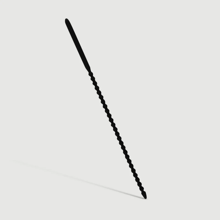 Sonda uretral de silicona acanalada 240 x 4 mm - Negra