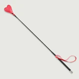 Leather Heart Crop With Red Handle 66 cm - Red