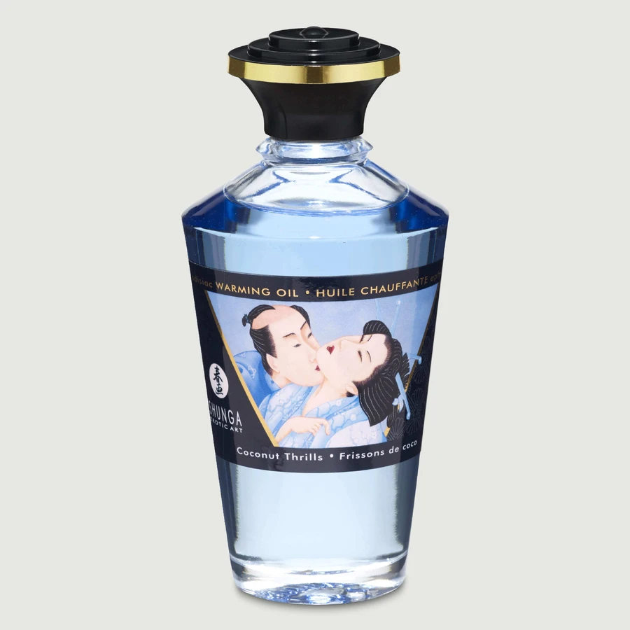 Shunga Aphrodisiakum & wärmendes Kuss-Öl Kokosnuss Nervenkitzel - 100 ml