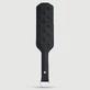Leather Spanking Paddle With Raised Studs & Metal Ring - Black