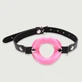 Bâillon en silicone en forme de bouche - Rose
