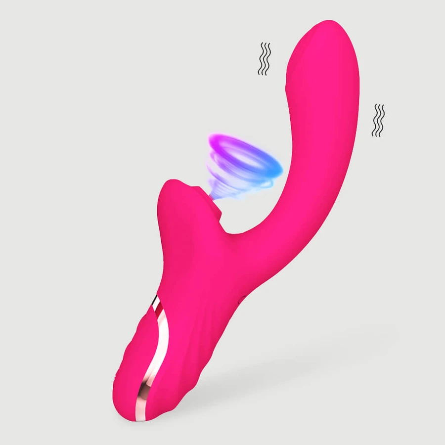 Lilo Vibrador Conejito Silicona con Succión Clitorial - Rosa