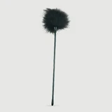 Long Feather Tickler With Handle - Black