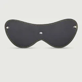 Leather Blindfold Mask With Stitching - Black