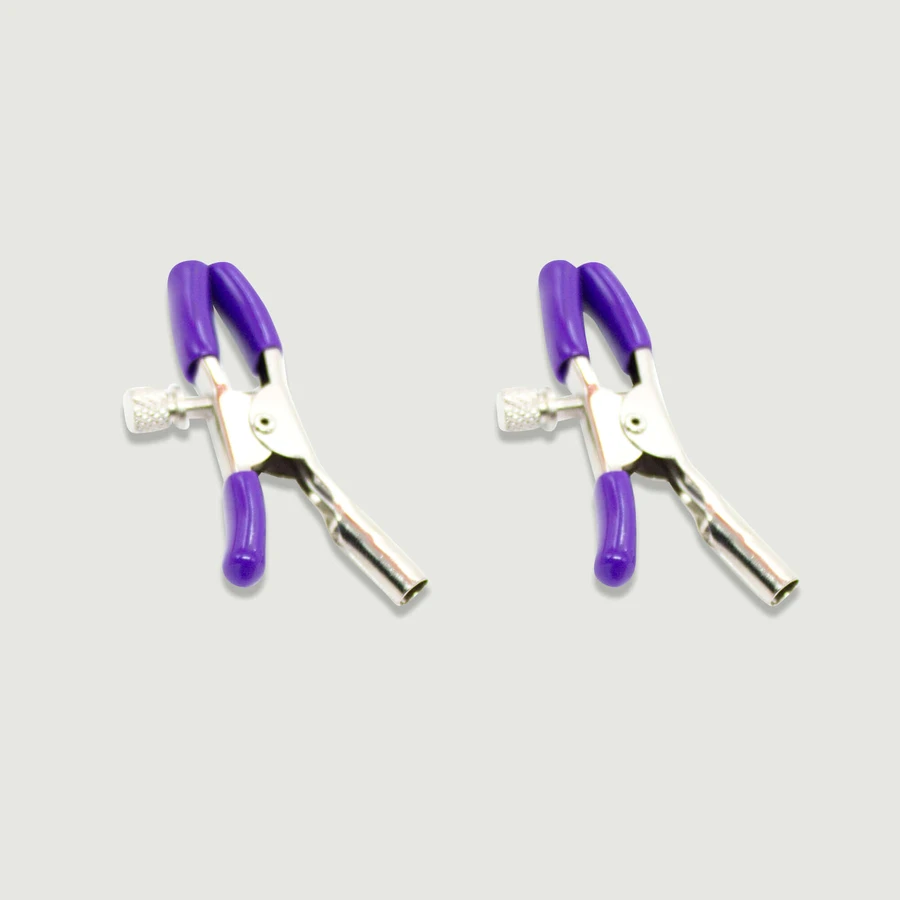 Tepelklemmen met verstelbare metalen clip - Paars