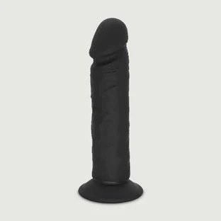 Qubo 23,5 cm Gode réaliste en silicone avec ventouse - Noir