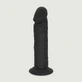 Qubo 23,5 cm Dildo realist din silicon cu ventuză - negru
