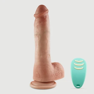 Zarma Stuwende 22 cm Realistische Afstandsbediening Siliconen Vibrator Met Ballen & Zuignap - Vlezig