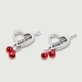 Heart Shaped Nipple Clamps With Red Bells - Silver/Red