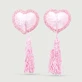 Heart Shaped Tassel Nipple Pasties - Pink