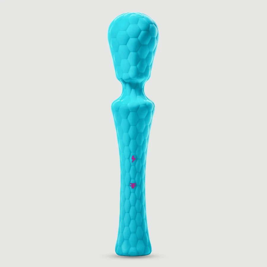 FemmeFunn Ultra Wand XL Vibrateur de massage puissant en silicone - Turquoise