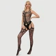 Bodystocking abierto con liguero Model Design - Negro - Talla única
