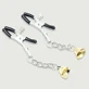 Tepelklemmen Met Ketting &amp; Metalen Belletjes - Goud/Zilver
