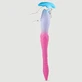 Langer & tiefer leuchtender Silikon-Dildo für Tiefentraining 63 x 4,6 cm - Multicolour
