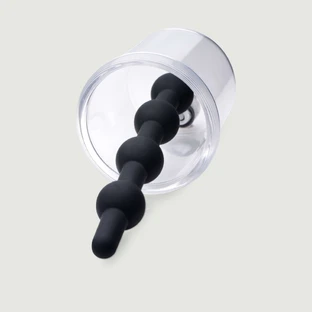 Rosebud Cylinder Anal Pump with Silicone Anal Beads