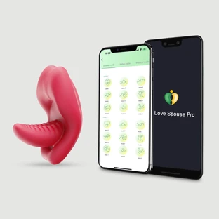 Your Tongue On Me Application Controlled Vibrating Stimulator - Red