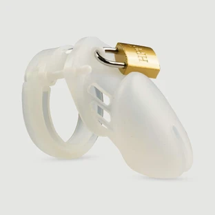 Softy Plastic Chastity Cage With Lock - Transparent