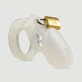 Softy Plastic Chastity Cage With Lock - Transparent