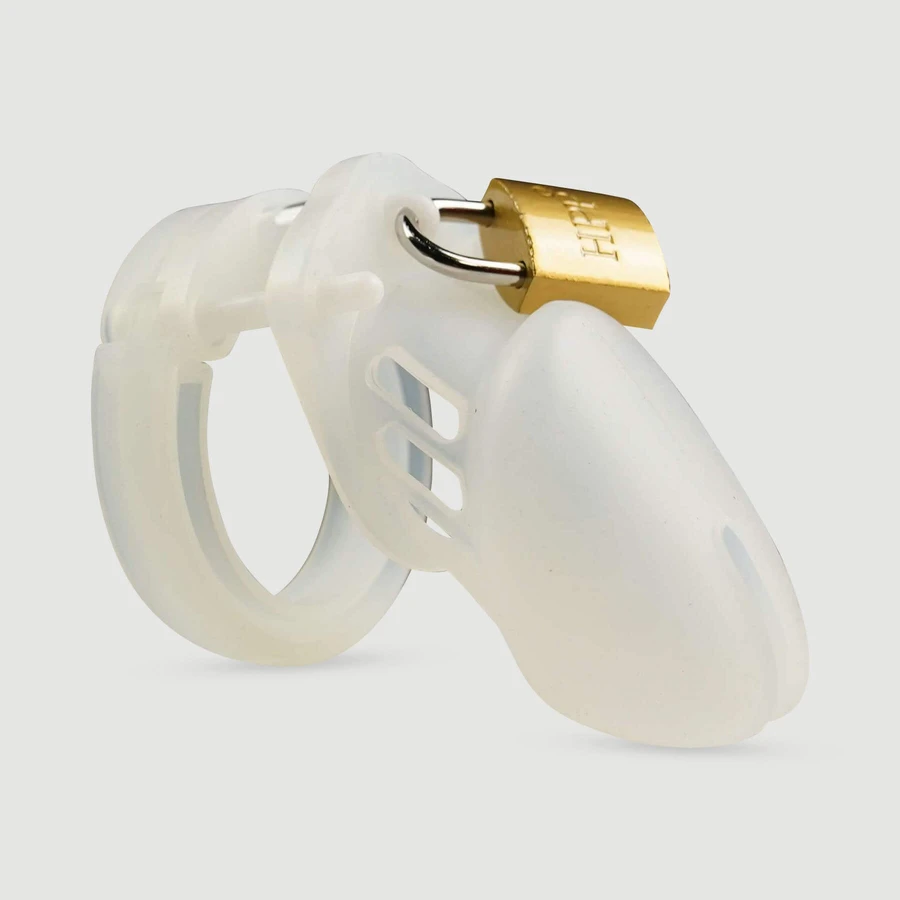 Softy Plastic Chastity Cage With Lock - Transparent