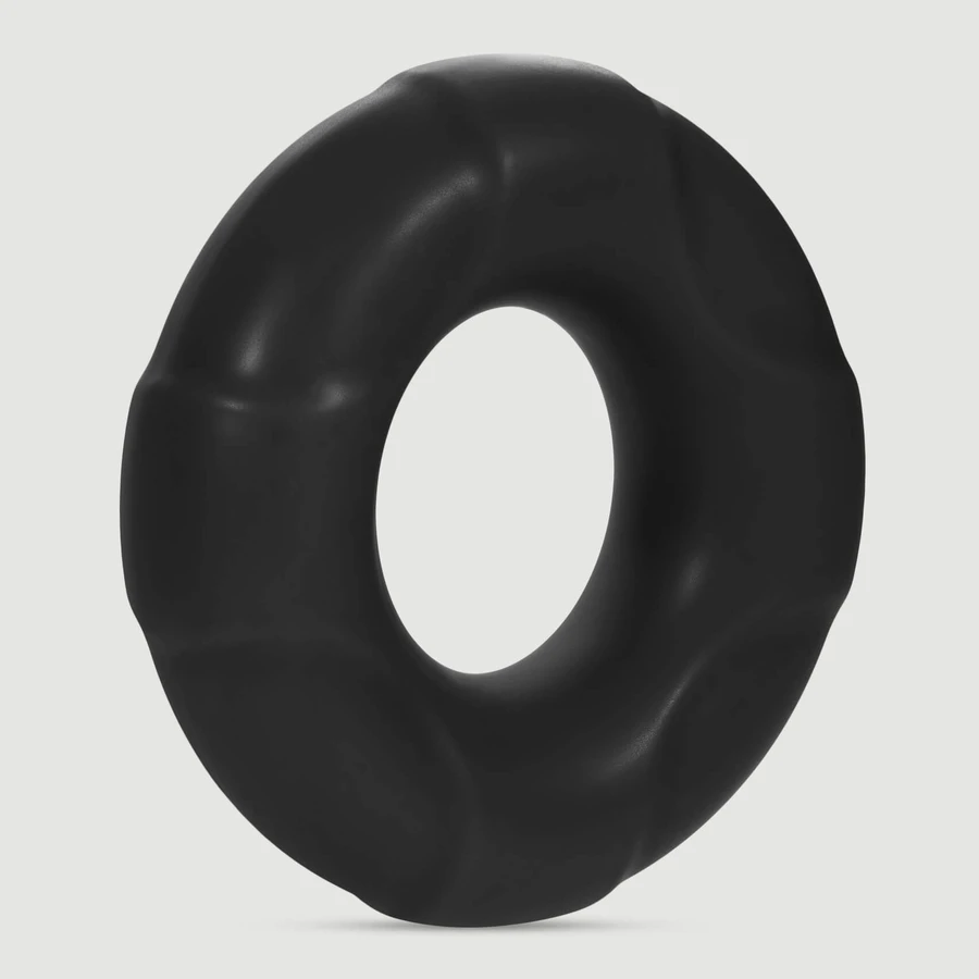Forto F-33 21 mm Silicone Medium Cock Ring - Zwart