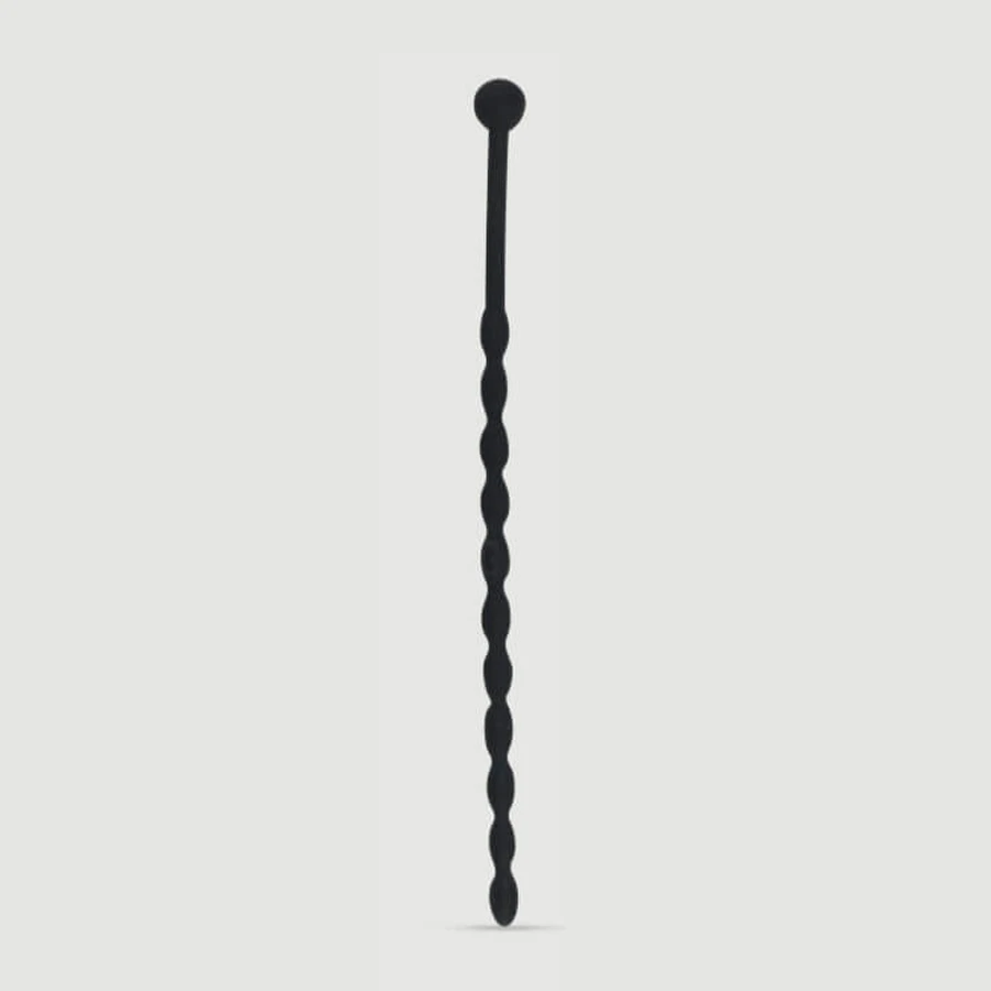 155 x 6 mm Silicone Urethral Sound - Black