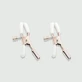 Nipple Clamps With Adjustable Metal Clip - White