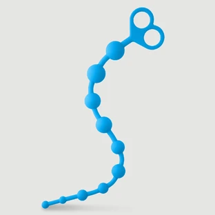 Anal Beginner's Slim Long Anal Beads - Blau