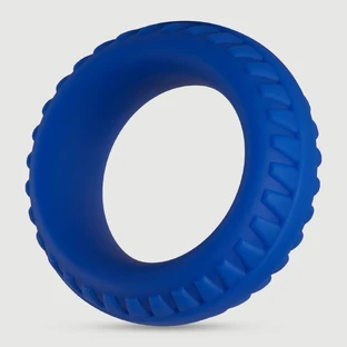 Forto F-12 35 mm penisring met buitenribben - Blauw