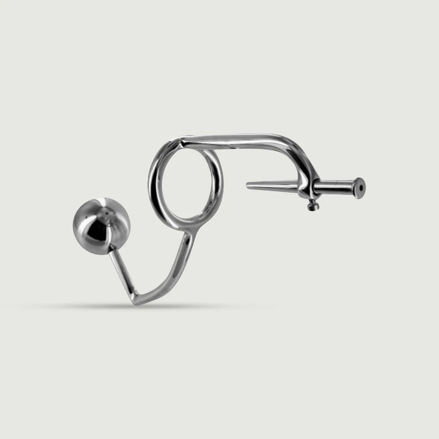 Anal Intruder Cock Ring with Penis Plug
